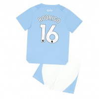 Dres Manchester City Rodri Hernandez #16 Domáci pre deti 2023-24 Krátky Rukáv (+ trenírky)